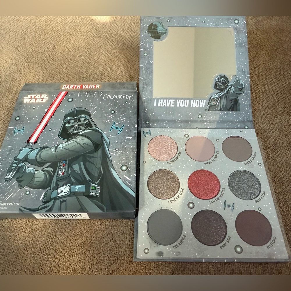 Star Wars x Colourpop Darth Vader 9 pan Eyeshadow Palette NWT